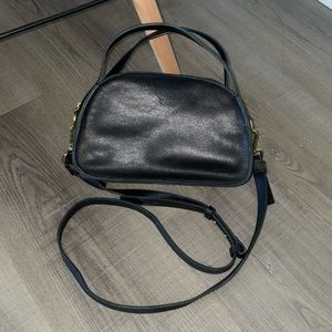 Madewell leather mini zip top purse